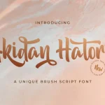 Akidan Hatory Script Font - Fonte Grátis Akidan Hatory Script Font