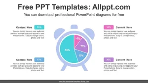 Alarm Clock Pie Chart PPT Diagram