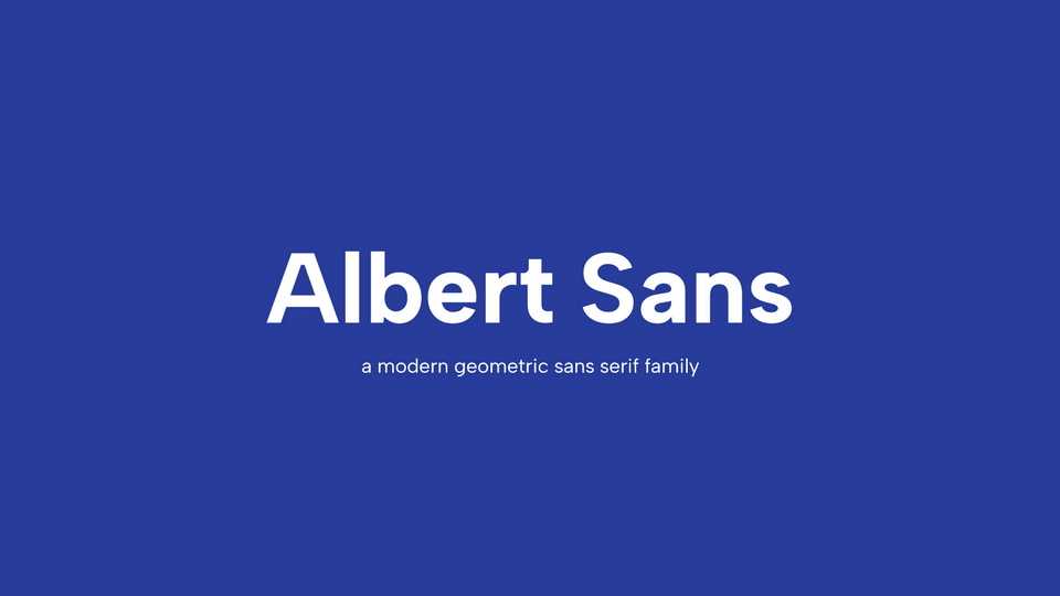 Albert Sans Font Family › Fontesk