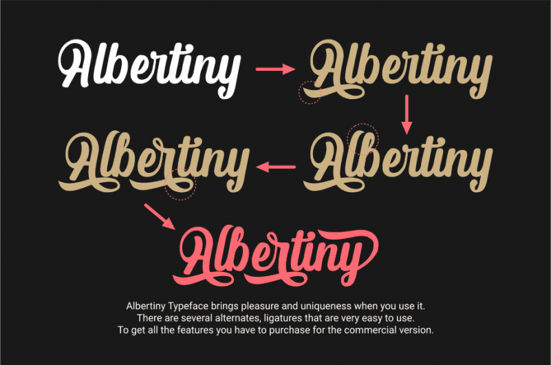 Albertiny Calligraphy Font