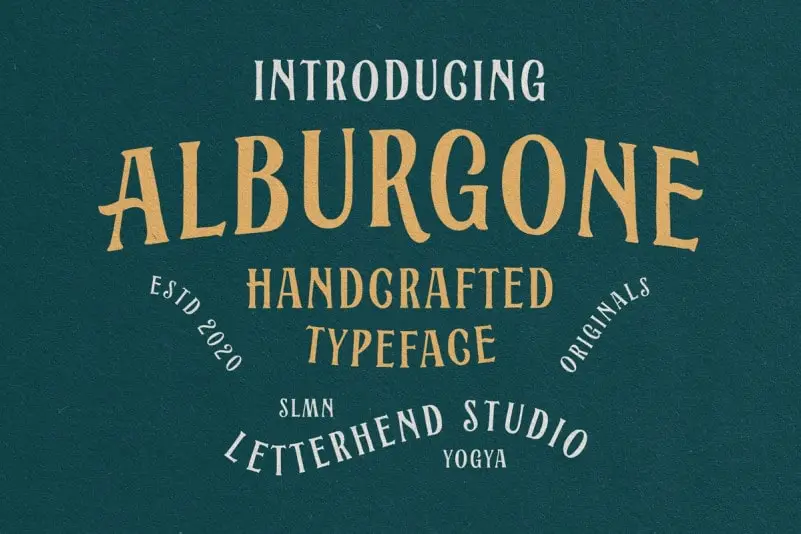 Alburgone Display Font