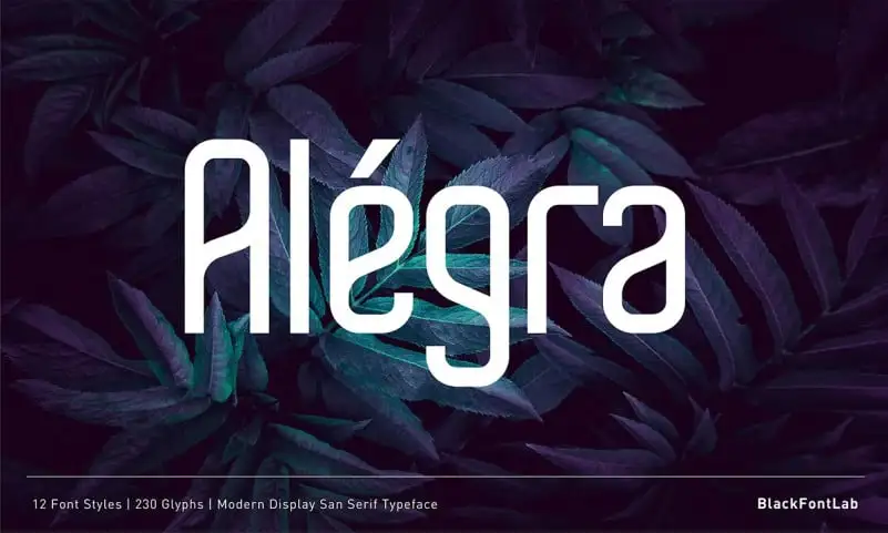 Alégra Sans Serif Font