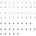 Alien DCO Font - Fonte Grátis Mapa de caracteres da fonte Alien DCO Font