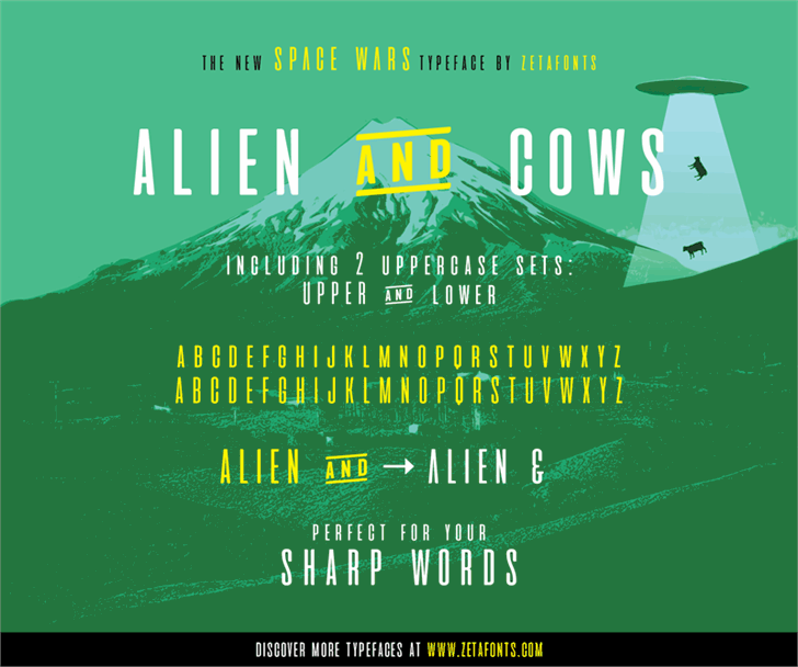 Aliens And Cows Font