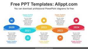 Align Zig-Zag Ellipse PowerPoint Diagram