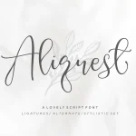 Aliquest Script Font