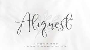 Aliquest Script Font › Fontesk