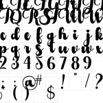Alistia Font - Fonte Grátis Mapa de caracteres da fonte Alistia Font