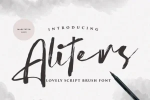Aliters Brush Font