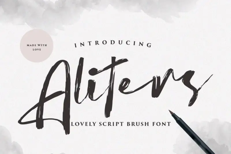 Aliters Brush Font