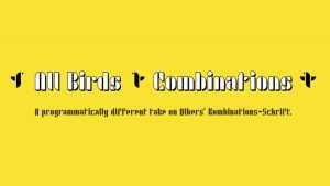 All Birds Combinations Font › Fontesk