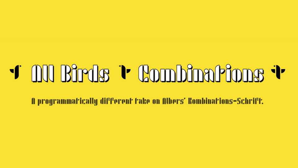 All Birds Combinations Font › Fontesk