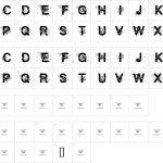 Mapa de caracteres da fonte All Cracked Out Font