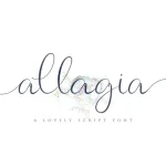 Allagia Script Font - Fonte Grátis Allagia Script Font
