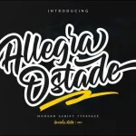 Allegra Ostade Bold Script Font
