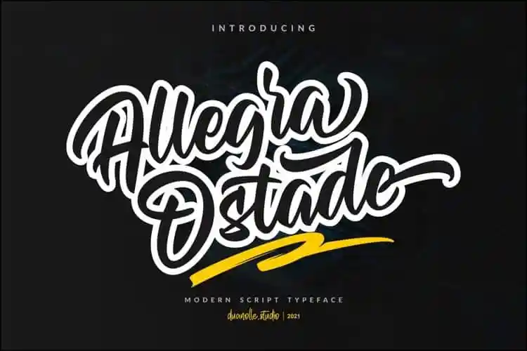 Allegra Ostade Bold Script Font