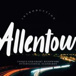 Allentown Script Font - Fonte Grátis Allentown Script Font
