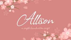 Allison Script Font › Fontesk