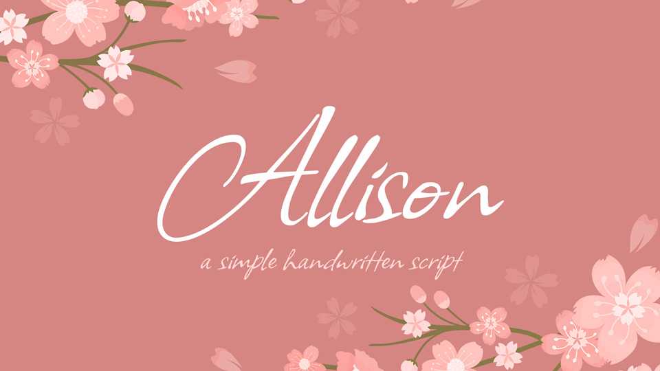 Allison Script Font › Fontesk