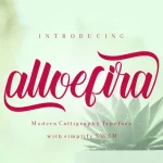 Alloefira Calligraphy Font