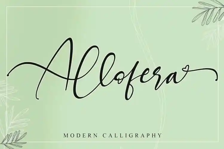 Allofera Calligraphy Font