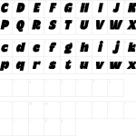 Mapa de caracteres da fonte Almie Pixel Font