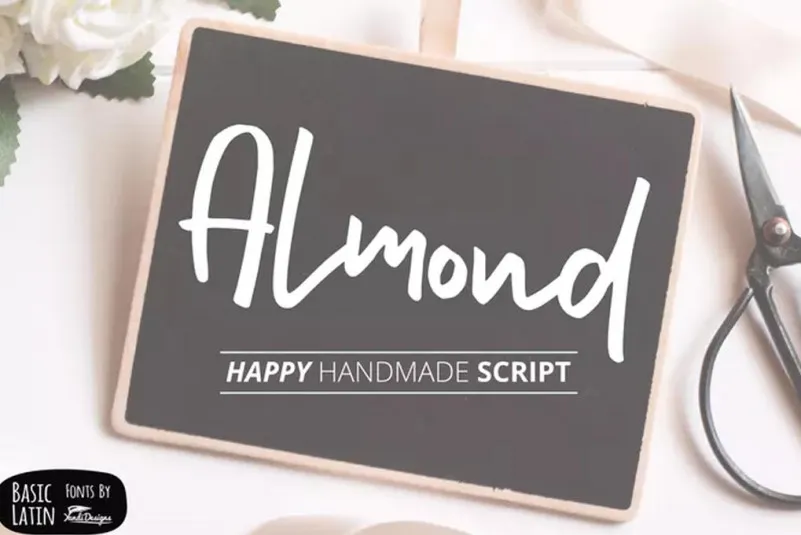 Almond Hand Lettering Script Fonts