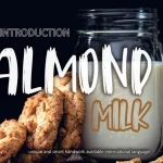 Almond Milk Brush Font - Fonte Grátis Almond Milk Brush Font
