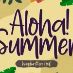 Aloha Summer - Handwritten Font - Fonte Grátis Aloha Summer - Handwritten Font
