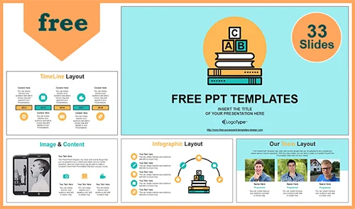 Alphabet Blocks of Education Concept PowerPoint Template