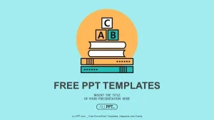Alphabet letter ABC blocks on books PowerPoint Templates