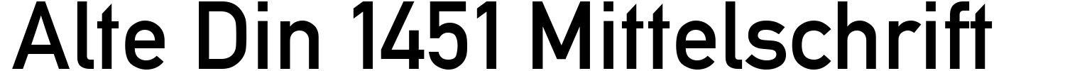 Alte Din 1451 Mittelschrift Font