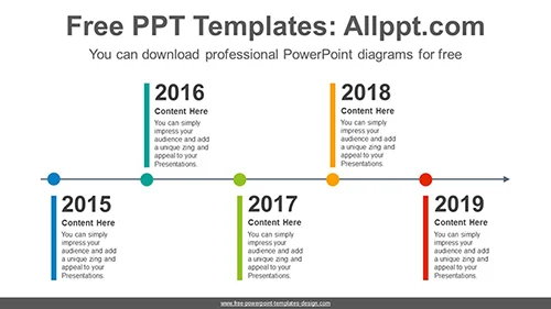 Alternating color bars PowerPoint Diagram Template
