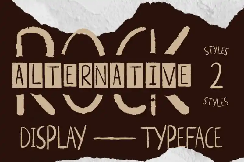 Alternative Rock Display Font