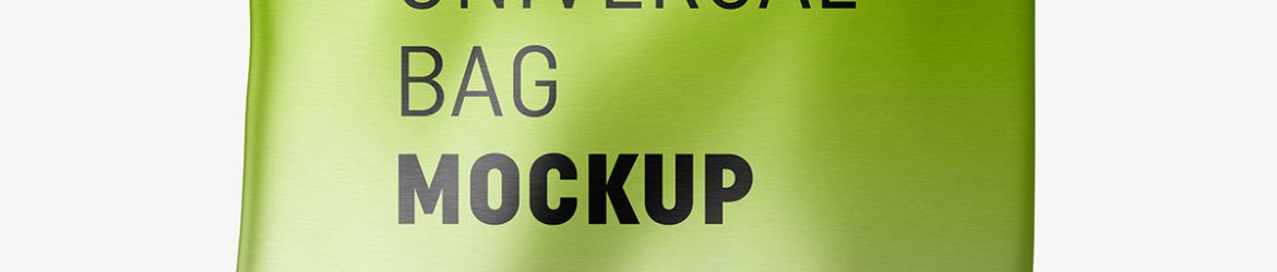 Aluminium foil bag mockup