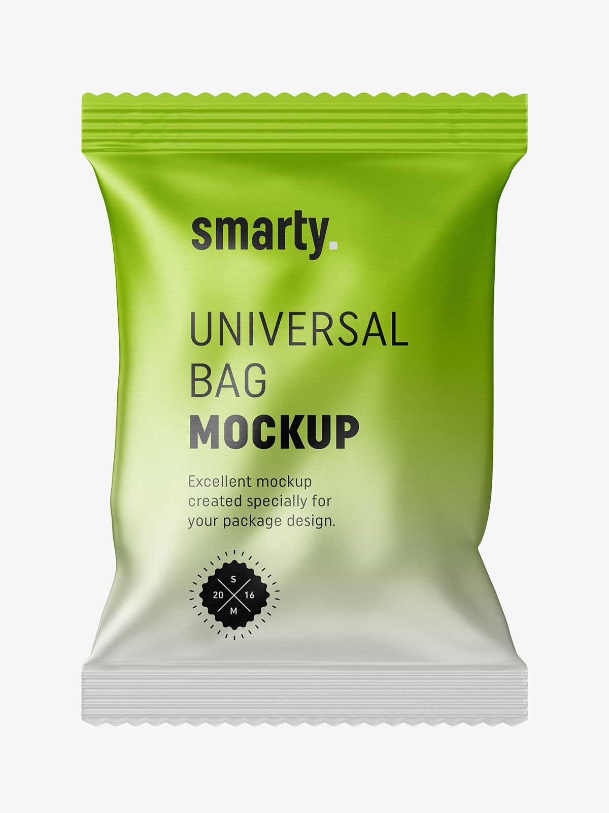 Aluminium foil bag mockup
