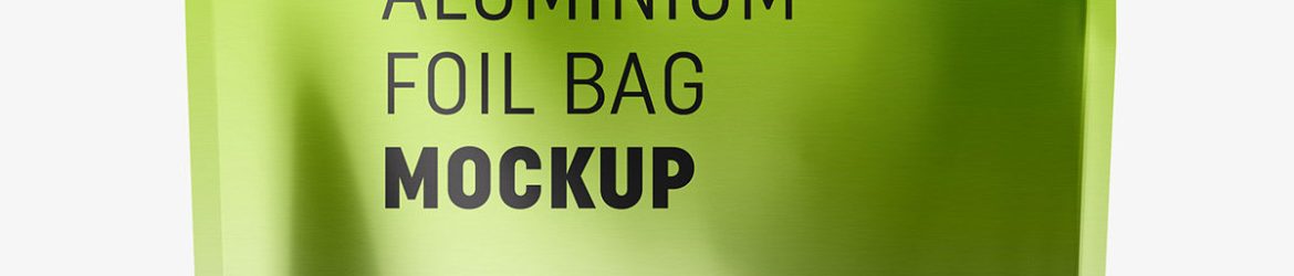 Aluminium foil bag mockup Aluminium foil bag mockup