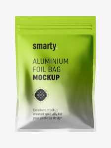 Aluminium foil bag mockup