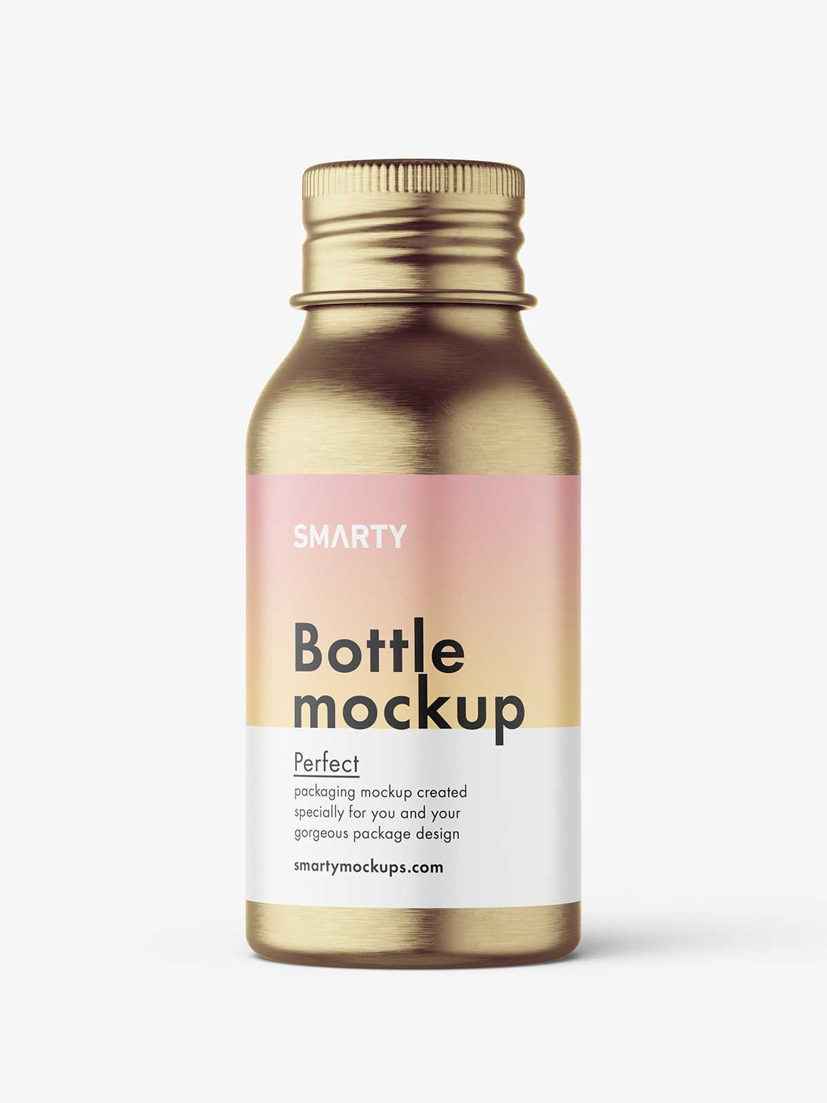 Aluminium screw lid bottle mockup