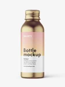 Aluminium screw lid bottle mockup