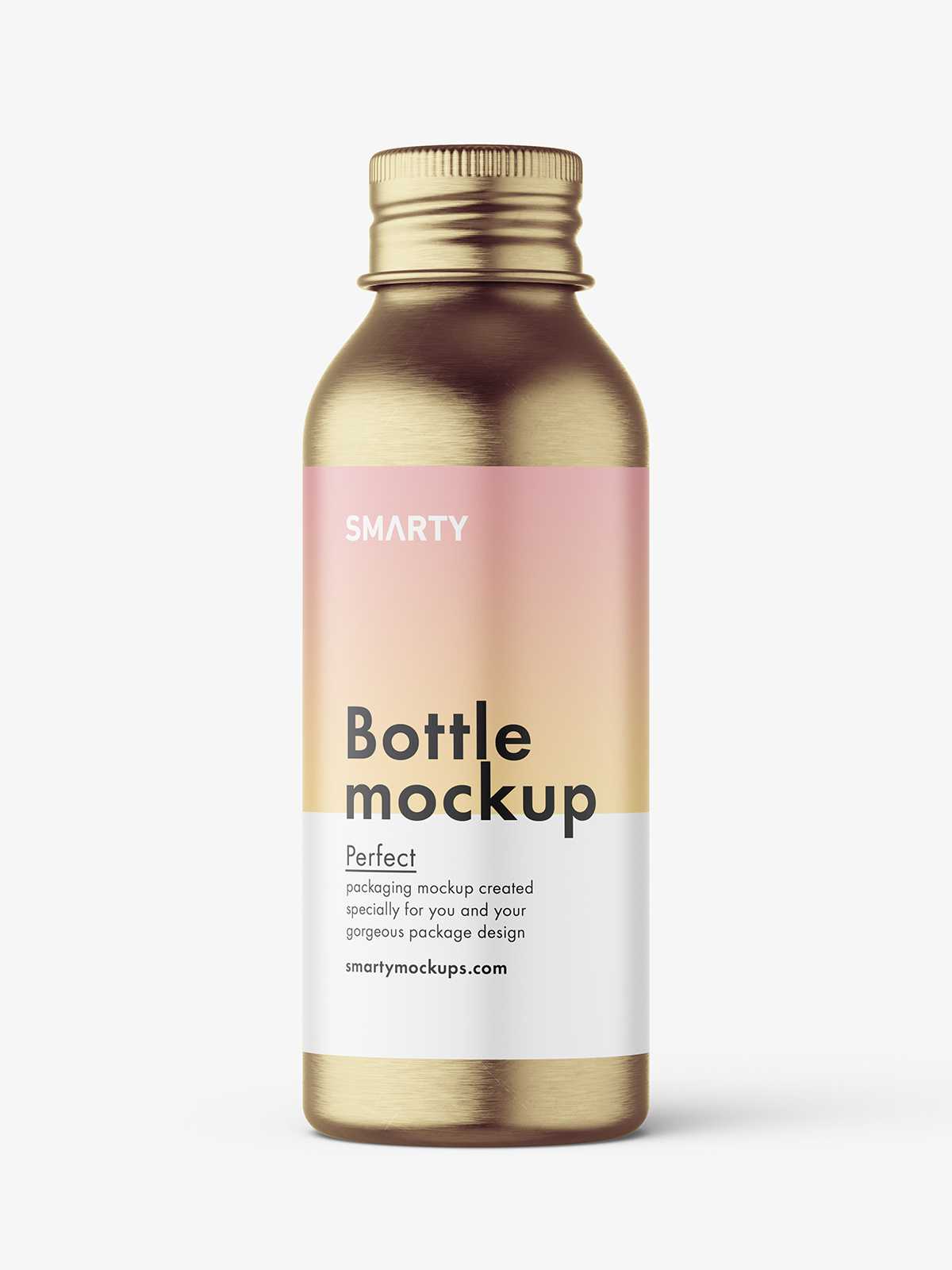 Aluminium screw lid bottle mockup