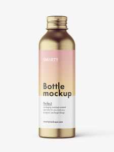 Aluminium screw lid bottle mockup