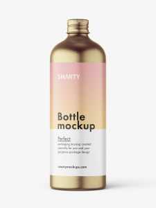 Aluminium screw lid bottle mockup