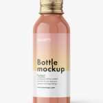 Aluminium screw lid bottle mockup / glossy