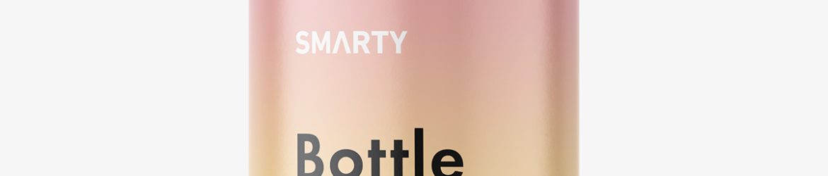 Aluminium screw lid bottle mockup / matt