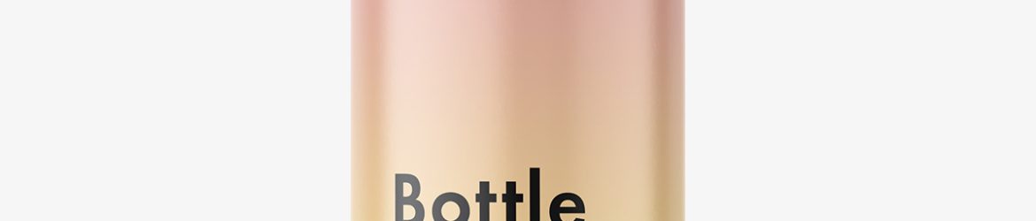 Aluminium screw lid bottle mockup / matt
