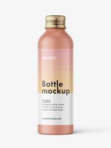 Aluminium screw lid bottle mockup / matt