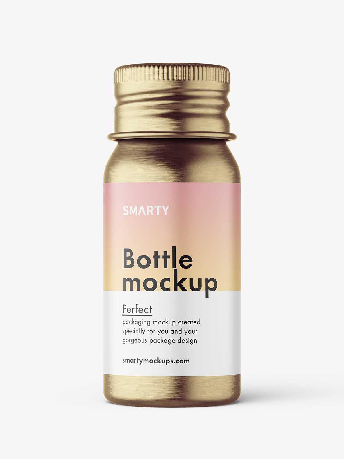 Aluminium screw lid bottle mockup