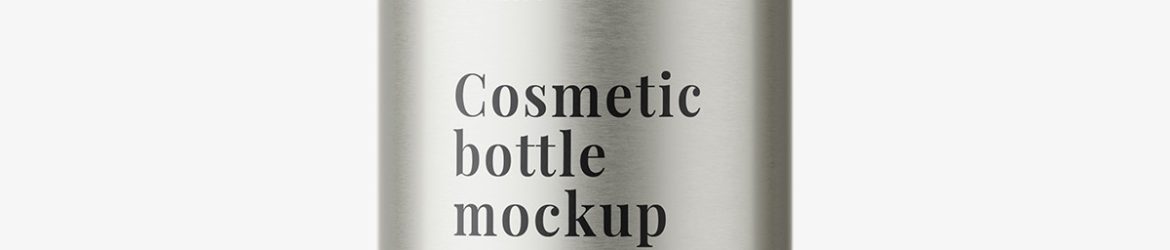 Aluminum bottle mockup