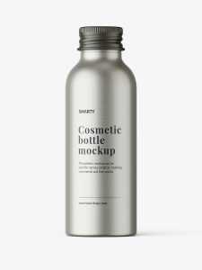 Aluminum bottle mockup